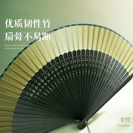 Folding Fan, Ancient Style, Summer Portable Folding Small Fan, New Chinese Style, Classical Female Hanfu Cheongsam Dance Fan