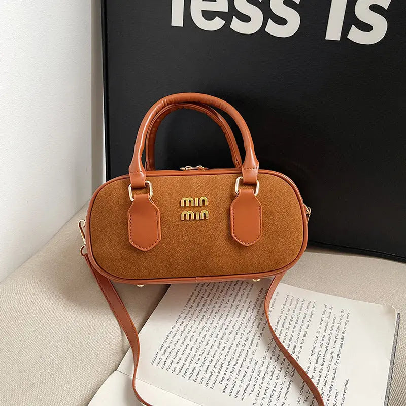 Women's Suede-Look PU Mini Top-Handle Crossbody Bag