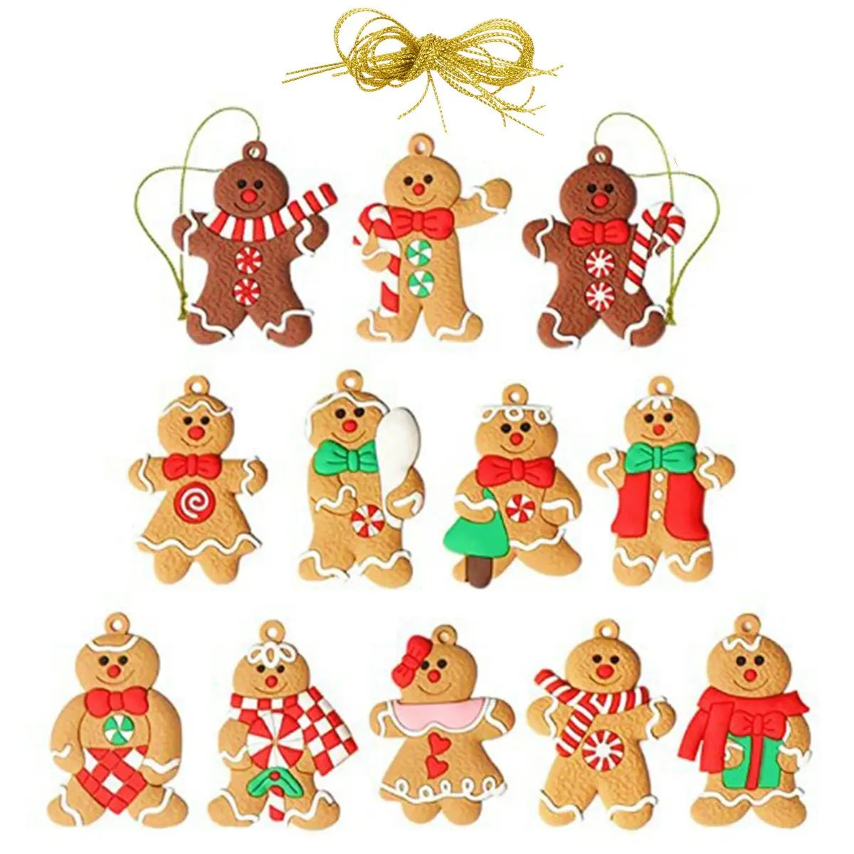 Cross-border Hot Sale Classic Christmas Gingerbread Man Pendant Christmas Decorations Ornaments Christmas Tree Hanging Ornaments In Stock Wholesale