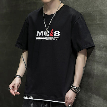 Graphic streetwear t-shirt available in multiple colors – featuring an abstract line design, text elements, soft breathable fabric, and stylish modern appeal.