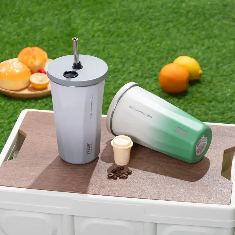 Insulated Travel Tumbler with Lid Hot & Cold Reusable Cup