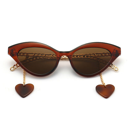 GG0978 Cross-border Cat Eye Narrow Modern Retro Rope Decoration Sunglasses Trend Street Shooting Model Catwalk Sunglasses