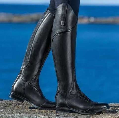Women's Knee-High Riding-Style Boots – Black & Brown