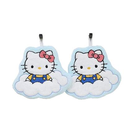 Cute Kitty Hanging Hand Towel – Soft Absorbent Bathroom & Kitchen Towel