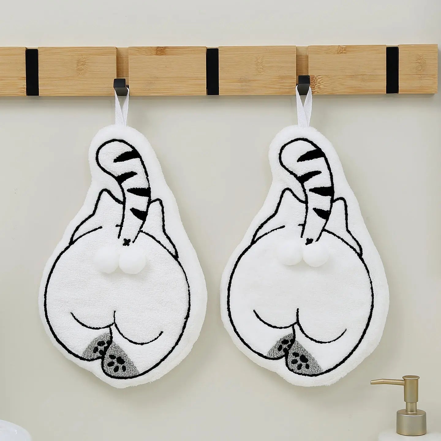 Cute from the front, hilarious from the back, because every bathroom deserves a little personality.