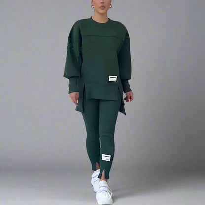 Women&#039;s Fashion Casual Printing Sweater Pants Suit