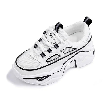 Dad Shoes Women's 2022 Spring And Summer New Korean Version Of The Small White Shoes Sponge Cake Thick Bottom Mesh Breathable Casual Style Sports Shoes