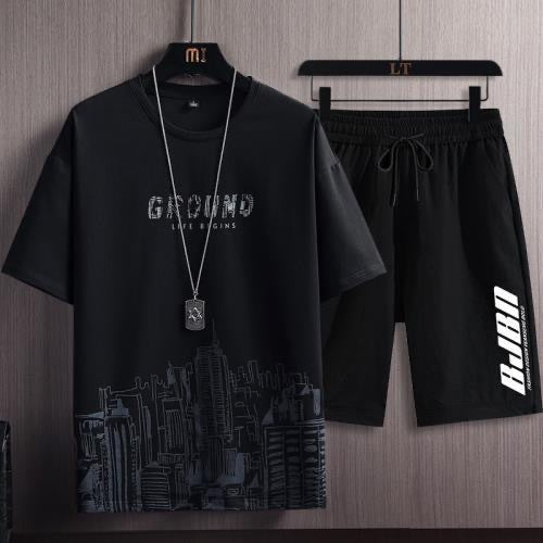 Summer Men&#039;s Fashion New Trendy Brand Ice Silk Suit