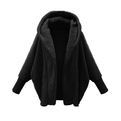 Aliexpress Wish Ebay2025 Autumn And Winter European And American Women's Clothing Solid Color Long-Sleeved Hooded Loose Plush Velvet Jacket For Women