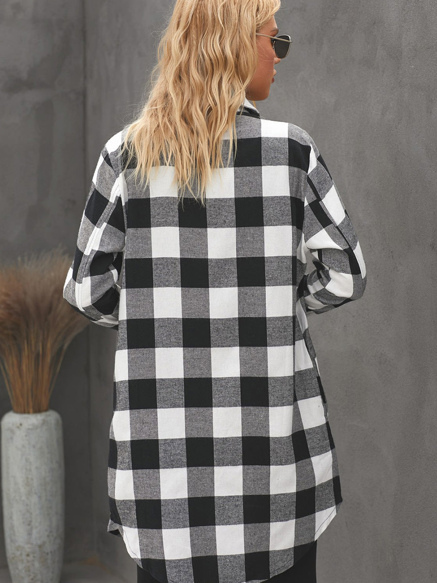 Plaid Shirt Women Long-sleeved Autumn And Winter 