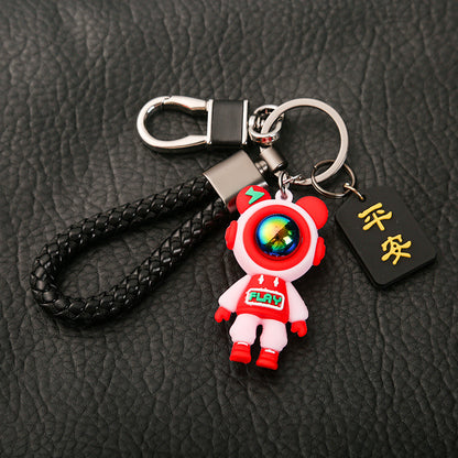 High-end Exquisite Pendant Anti-lost Car Key Chain Schoolbag Pendant Doll Couple Star Bear Key Chain Wholesale