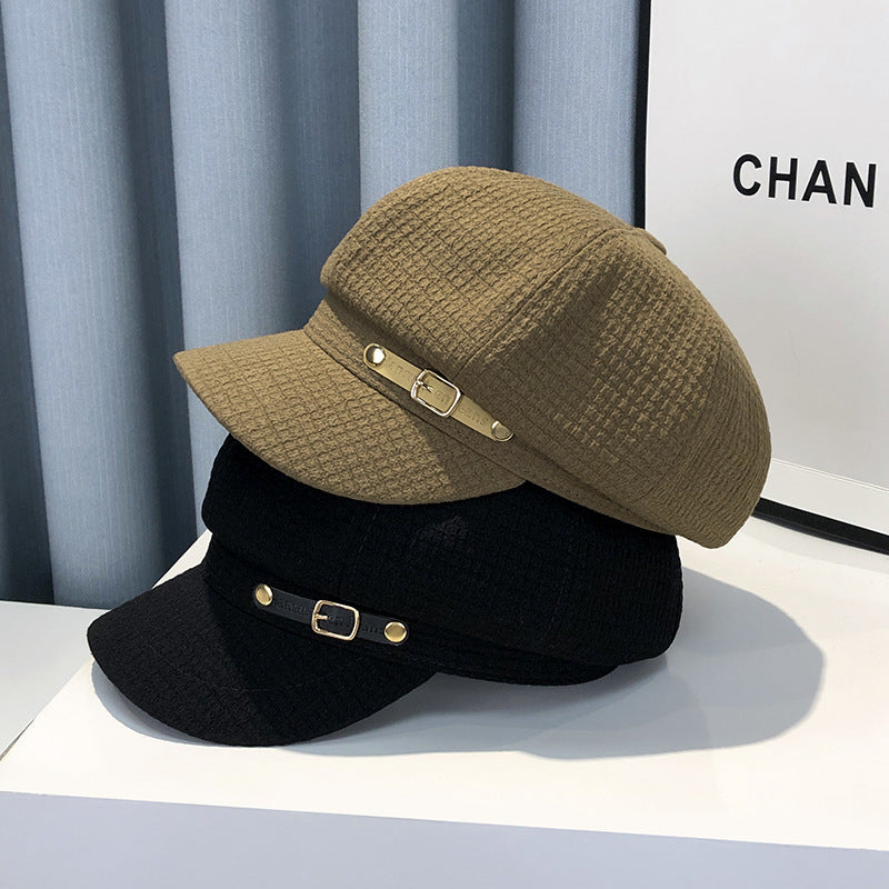 Chapéu boina estilo britânico feminino