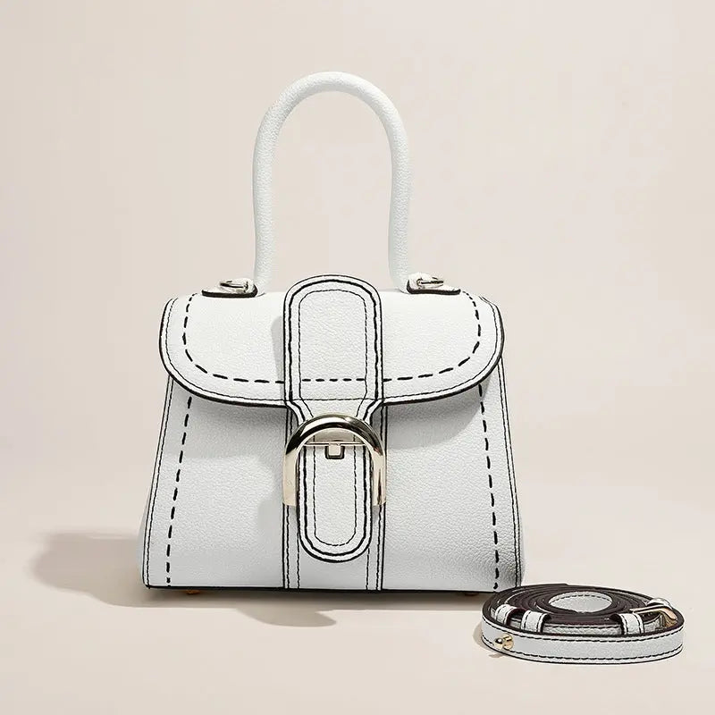 Belgian New Fashionable Genuine Leather Women's Bag First Layer Cowhide Versatile High-End Commuter Handbag