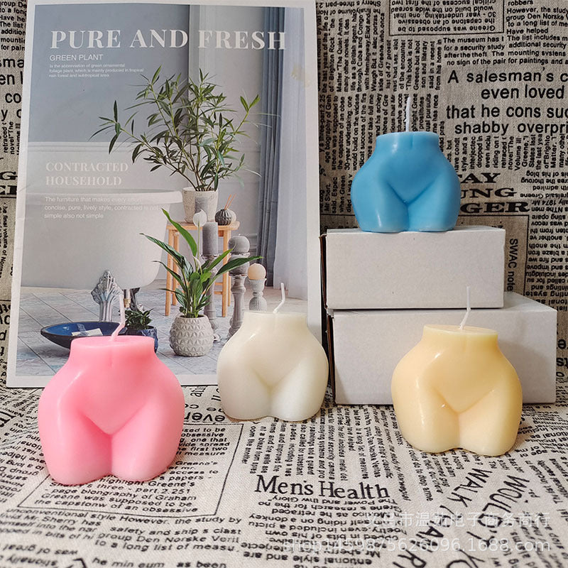 Korean Same Style Woman Big Butt Buttocks Aromatherapy Candle Art Modeling Shooting Props Decoration Decorative Candles