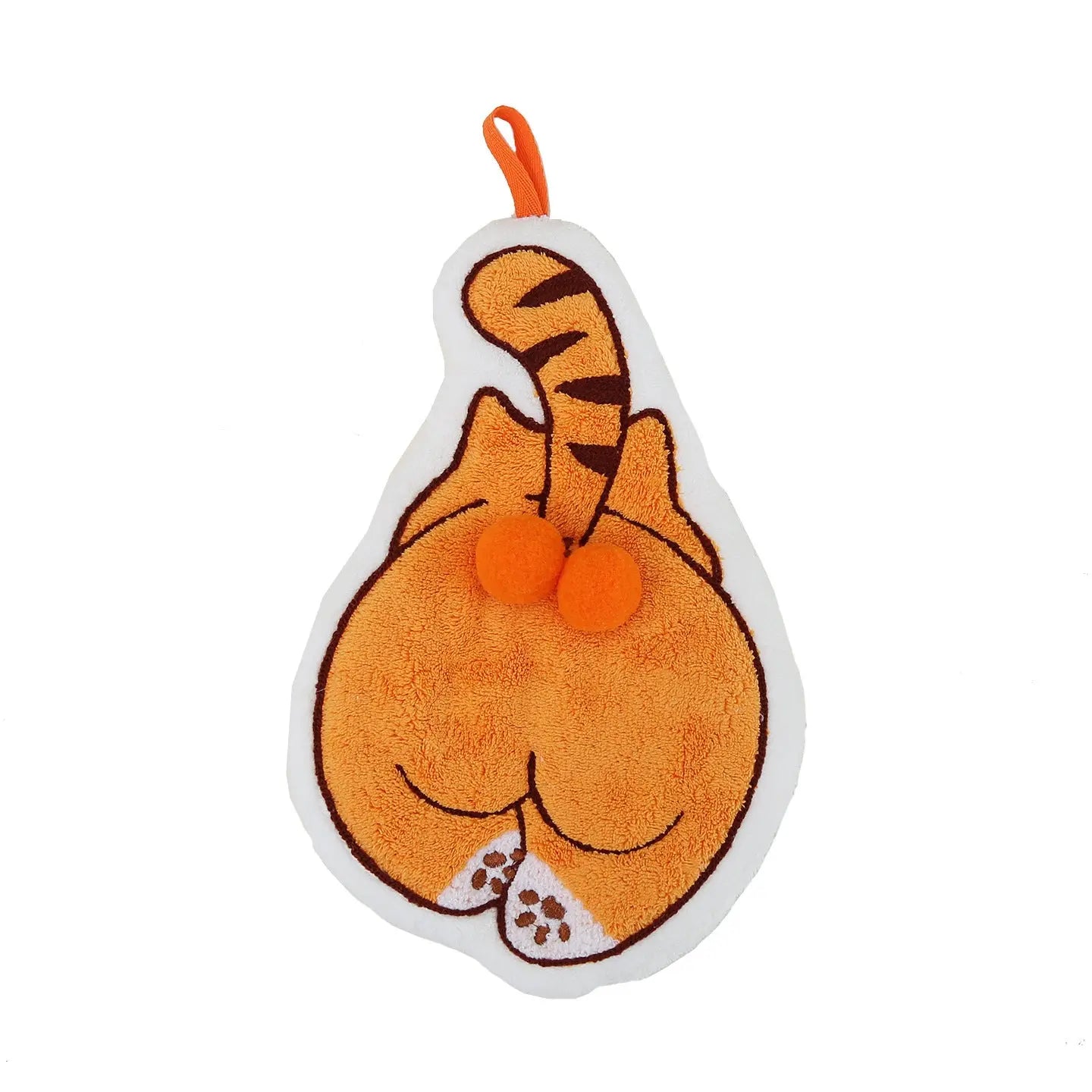 Funny Cat Butt Hanging Hand Towel – Soft Absorbent Bathroom Towel