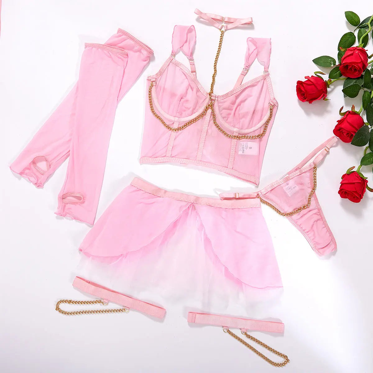 Cinta Sexy Hot Girls Boate Unida Roupa íntima Sexy Terno Feminino de Três Peças