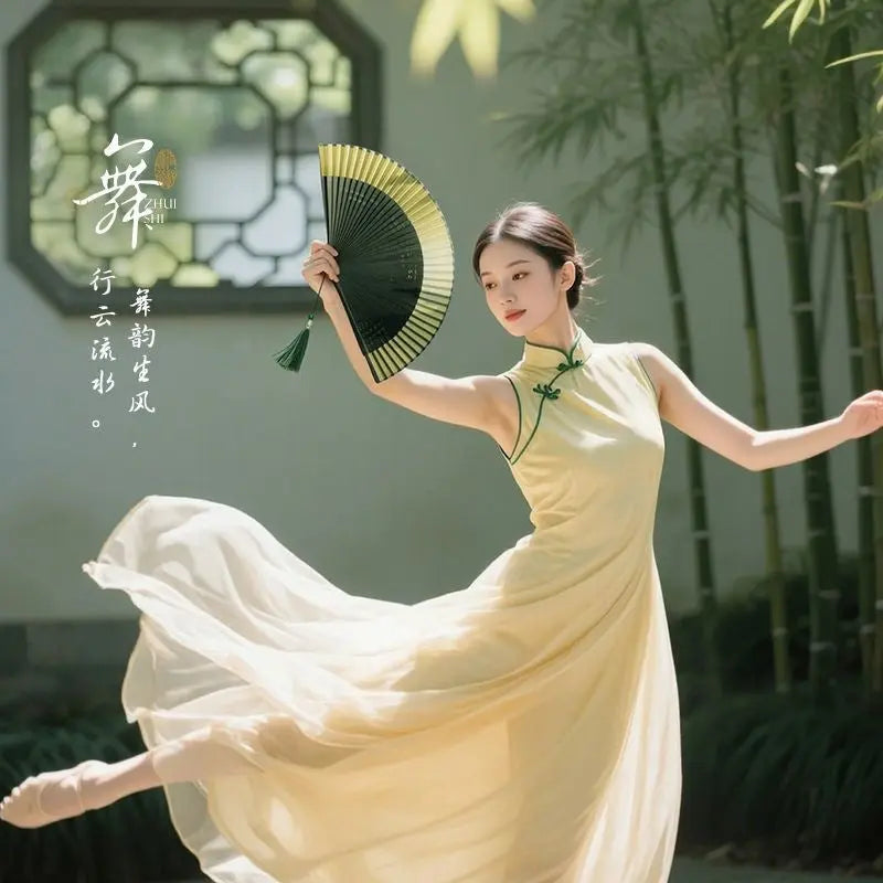 Folding Fan, Ancient Style, Summer Portable Folding Small Fan, New Chinese Style, Classical Female Hanfu Cheongsam Dance Fan