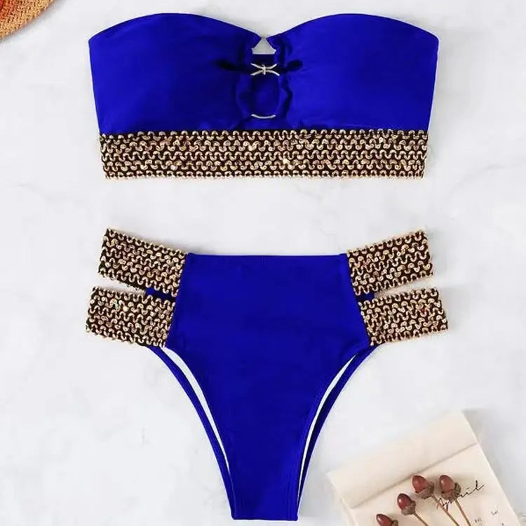 Irregular Split Swimsuit