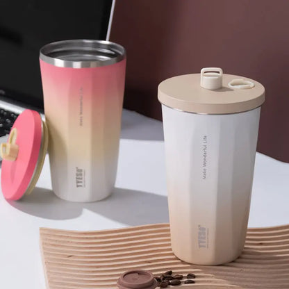 Insulated Travel Tumbler with Lid Hot & Cold Reusable Cup