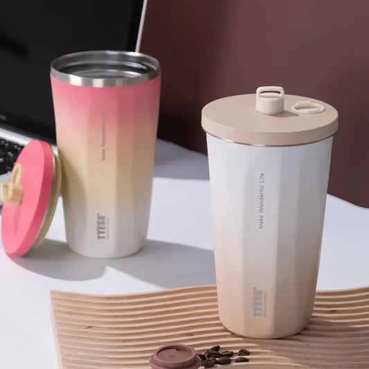 Insulated Travel Tumbler with Lid Hot & Cold Reusable Cup