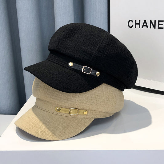 Chapéu boina estilo britânico feminino