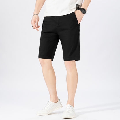 New Summer Port Pants Casual Shorts Men&#039;s Tooling Washed Cotton Solid Color Five Point Beach Pants Casual Pants