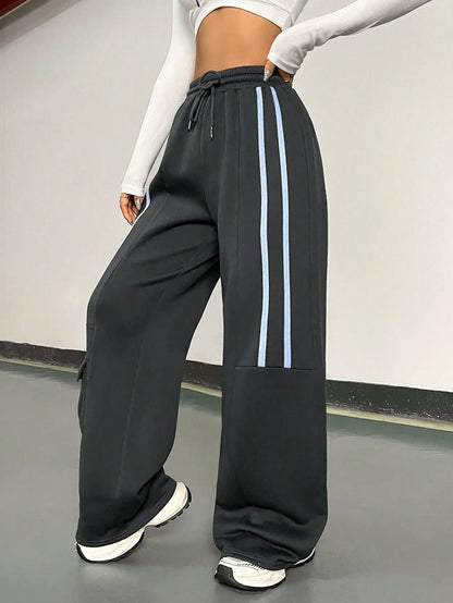 72727# Design Overalls Women's American Retro Casual Sports Sweatpants