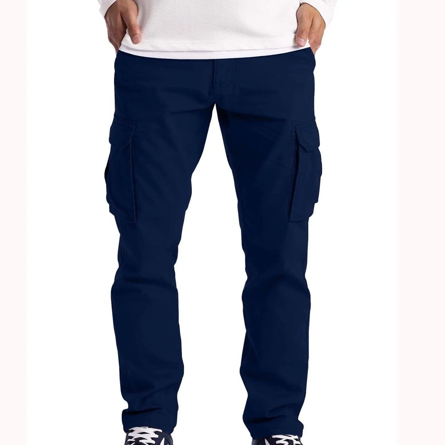 Spring And Summer Men's Casual Pants Men's Youth Overalls Multi-pocket Straight Trousers Men's Tide