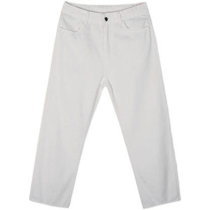 New White Jeans Men&#039;s Ins Trendy Brand Loose All-match Wide-leg Pants Casual Straight Pants Men&#039;s Spring And Autumn