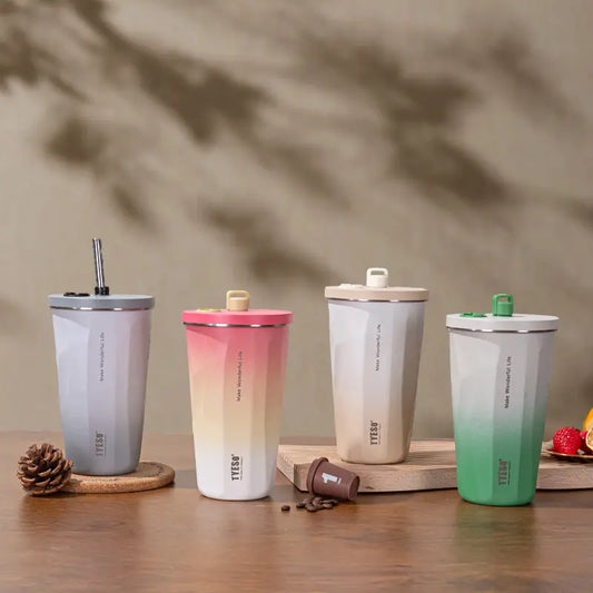 Insulated Travel Tumbler with Lid Hot & Cold Reusable Cup