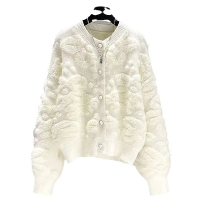 Polyester Women's New Knitted Cardigan Sweater
