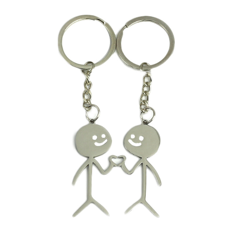 Couple Keychain Couple's Pair Of Advanced Ins Personality Cute Funny Student Girlfriends Schoolbag Pendant Fashion