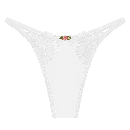 European Style Women&#039;s Comfortable Simple Sexy Seamless Lace Thong Panties Underwear