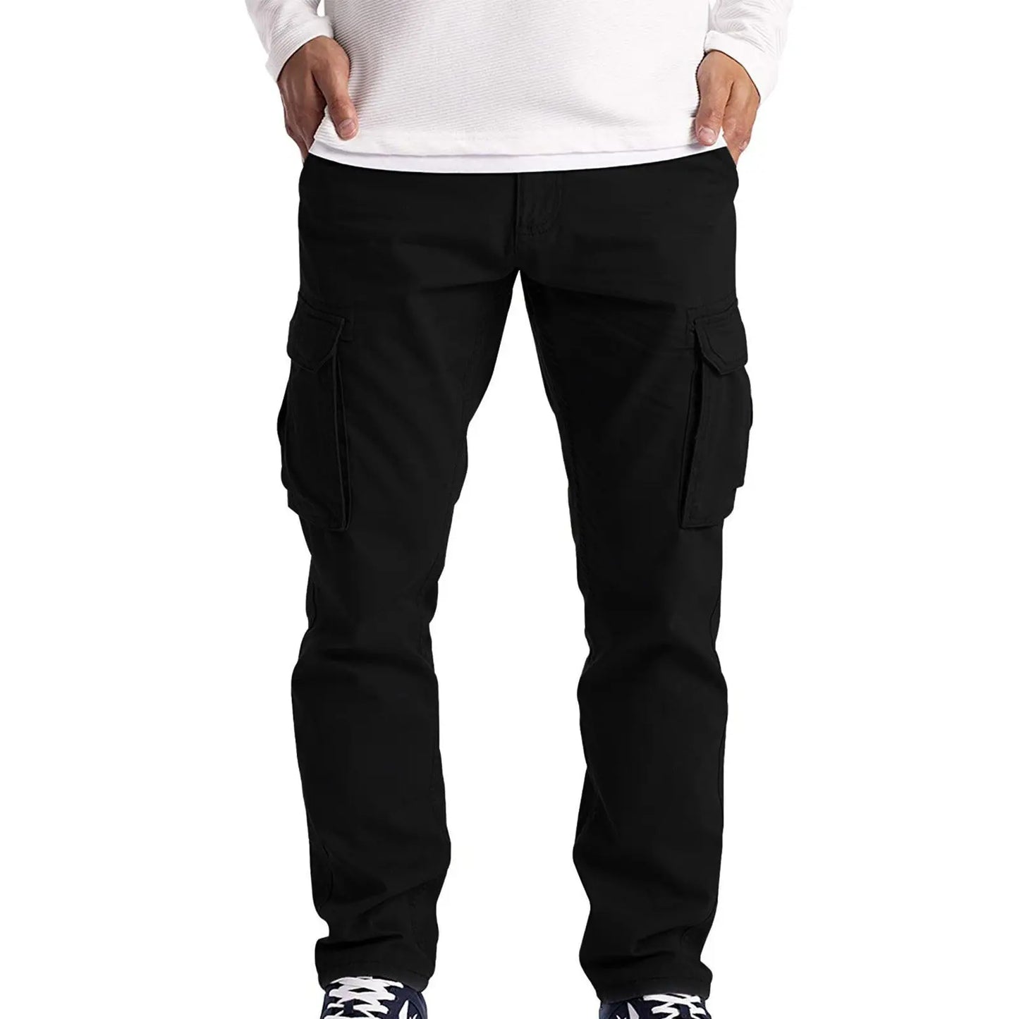 Spring And Summer Men's Casual Pants Men's Youth Overalls Multi-pocket Straight Trousers Men's Tide
