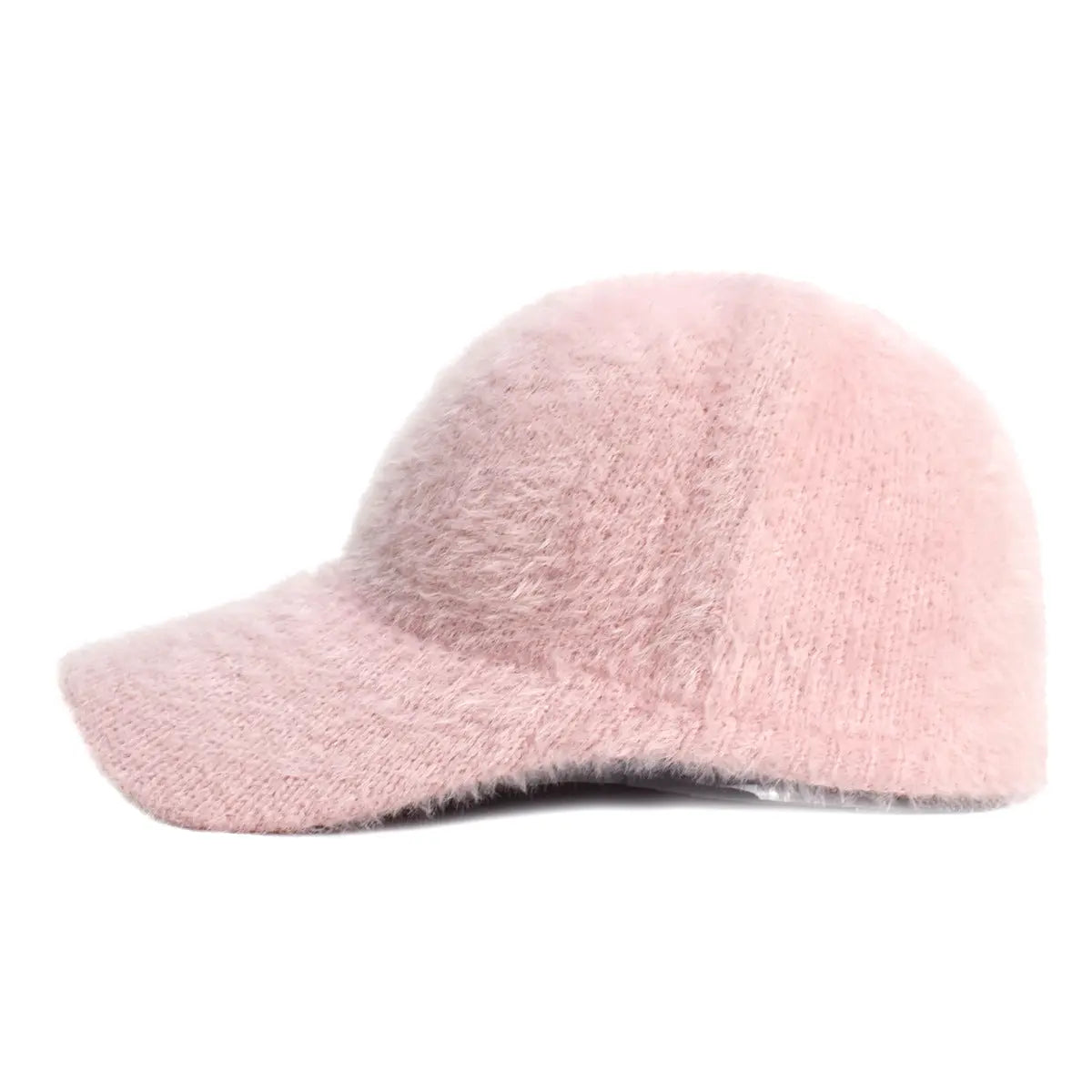 Korean Style Autumn And Winter Knitted Peaked Cap Warm All-match Thick Wool Hat Plush Solid Color Sweet Cool Casual Baseball Cap