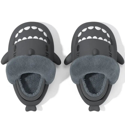 Removable Shark Cotton Slippers For Women, Autumn And Winter Household Non-slip Warm Plus Plush Cotton Slippers For Men, Winter
