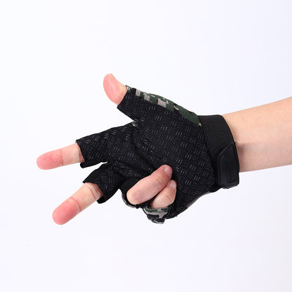 Tactical Gloves Half-finger Male Amazon Weightlifting Training Camping Men And Women Breathable Outdoor Sports Anti-collision Wear-resistant Gloves