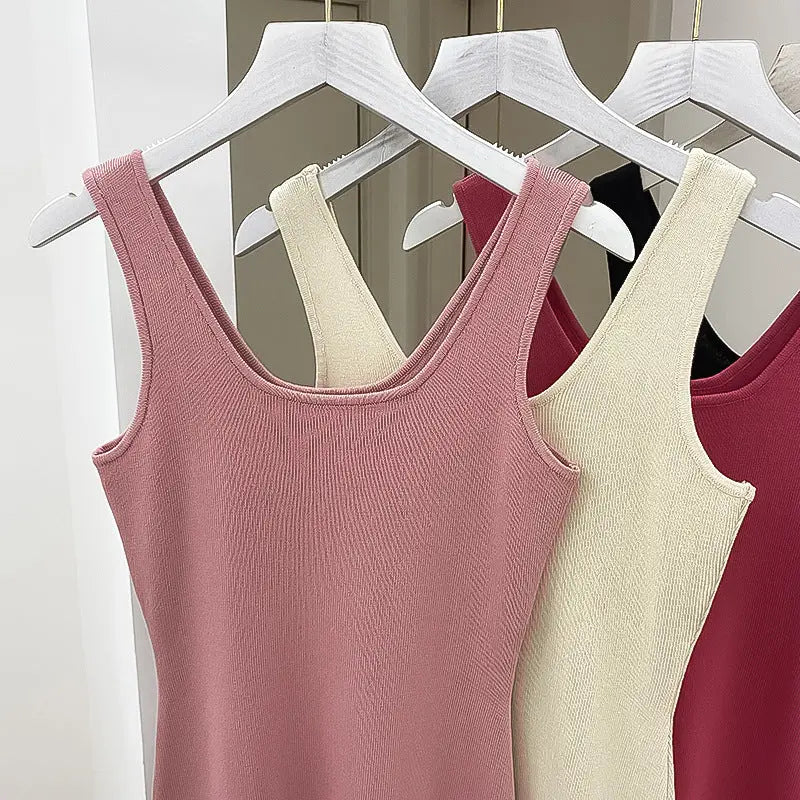 Polyester Sling Short Knitted Women's Dresses