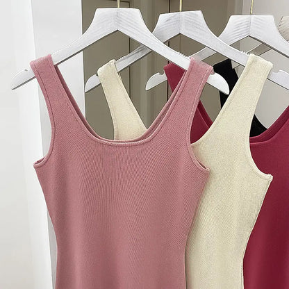Polyester Sling Short Knitted Women's Dresses