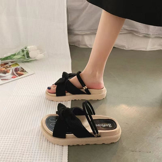 Women&#039;s Summer Wear Two-Wearing Out-of-the-Box Thick-soled Beach Shoes