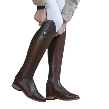Women's Knee-High Riding-Style Boots – Black & Brown