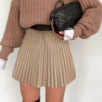 2023 Cross-border Amazon Autumn And Summer Women&#039;s Skirt European And American Fashion Women&#039;s Pleated Slim Sexy Short Skirt