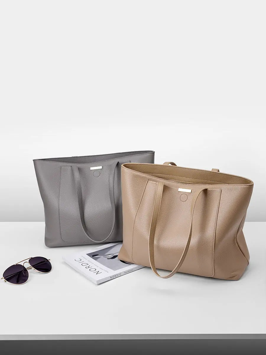 Women's Top-Grain Cowhide Leather Large Tote Bag