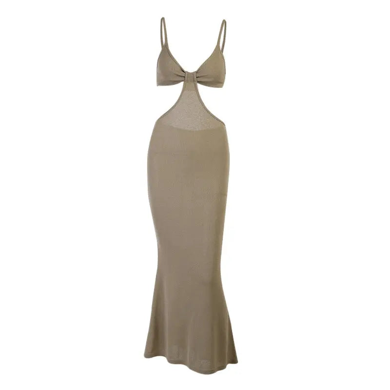 New Sexy Dress Halter Back Elegant Temperament Slim Sexy Night Sky Suspender Skirt