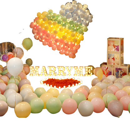 Tanabata Valentine's Day Marryme Letter Lamp Indoor Proposal Decorative Props Set Spot Wholesale