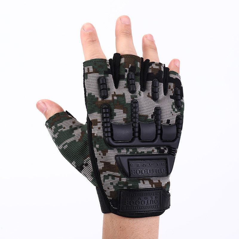 Tactical Gloves Half-finger Male Amazon Weightlifting Training Camping Men And Women Breathable Outdoor Sports Anti-collision Wear-resistant Gloves
