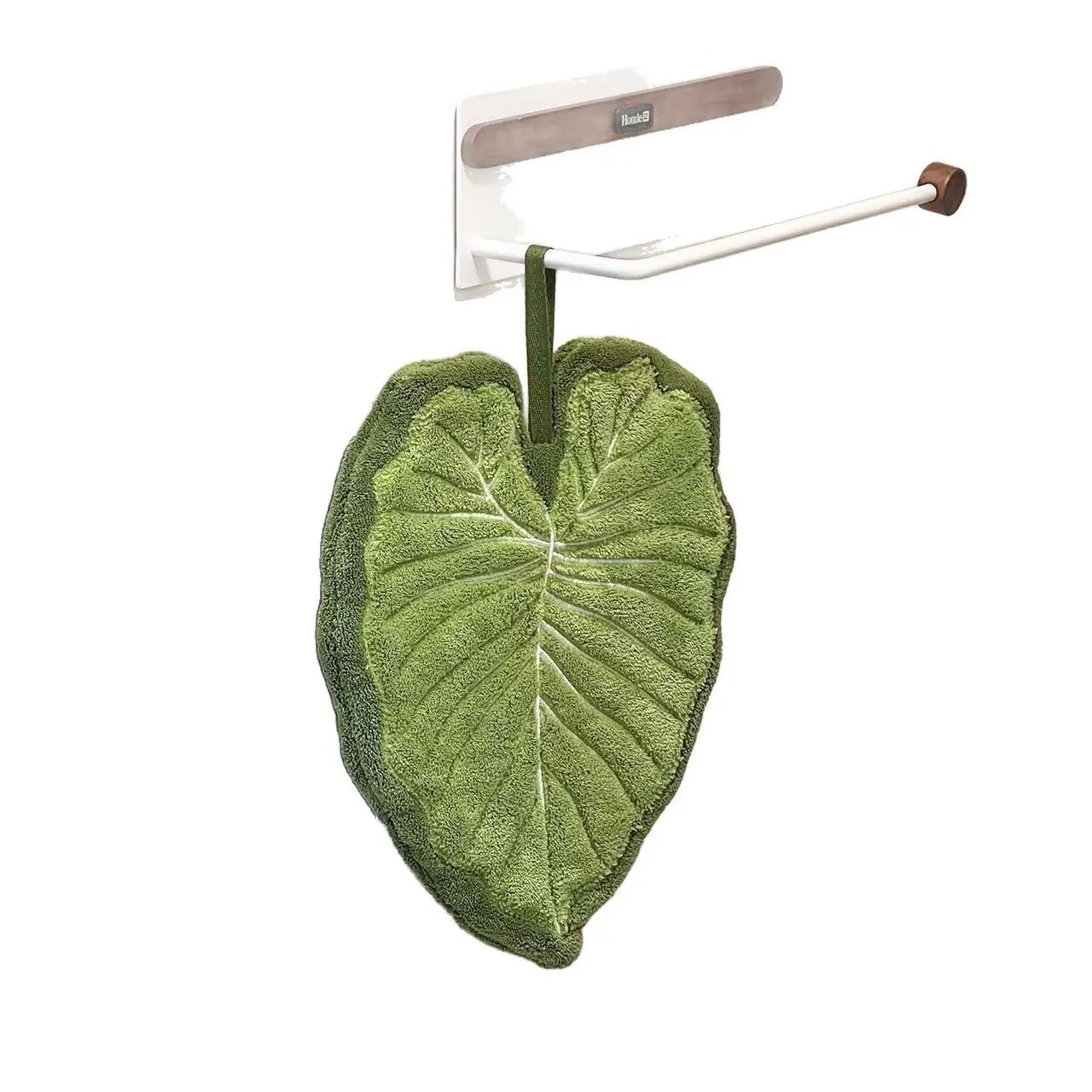 Botanical Leaf Hanging Hand Towel – Soft Absorbent Kitchen & Bathroom Towel
