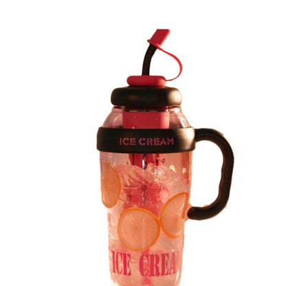 Big Mac Ice Cup Simple High-value Large Capacity Water Cup Tea Leakage Scented Tea Summer Cool Portable Handle Suction Tube Cup