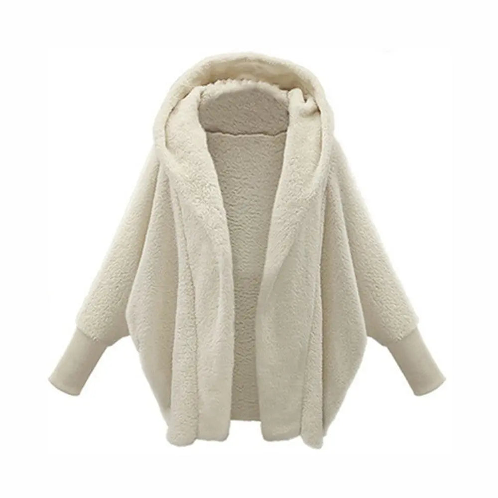 Aliexpress Wish Ebay2025 Autumn And Winter European And American Women's Clothing Solid Color Long-Sleeved Hooded Loose Plush Velvet Jacket For Women