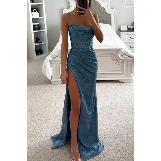 Cross-border Women Fashion Sexy Amazon European And American Temu Hot Dress Long Dress Banquet Evening Dress Dress